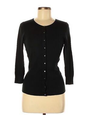 EXPRESS DESIGN STUDIO Black Button-Front Women's Sweater Cardigan